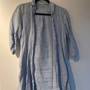 Light Blue Linen Made in Italy Tunic